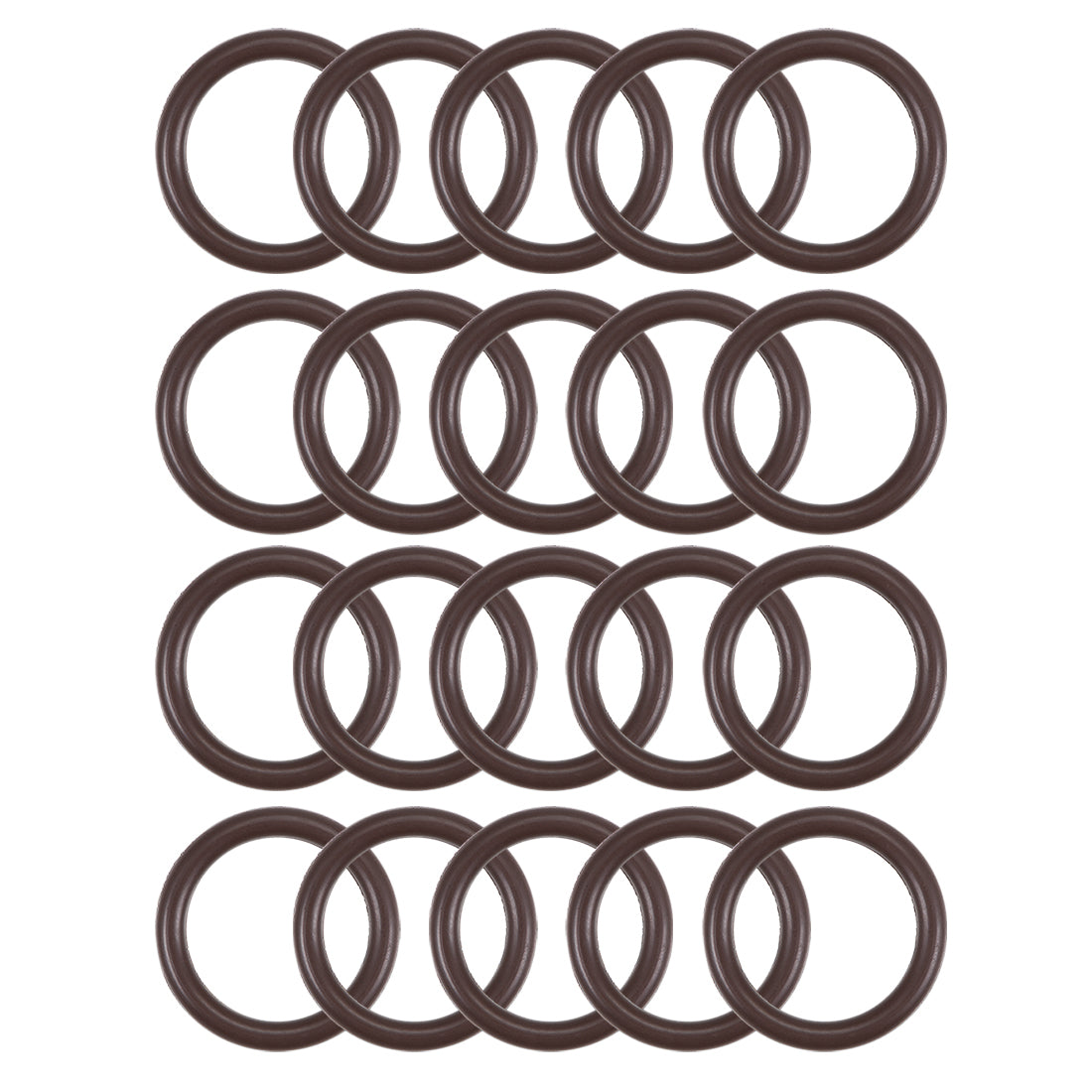 uxcell Uxcell Fluorine Rubber O-Rings 16mm OD 12mm ID 2mm Width, Metric FKM Sealing Gasket, Pack of 20