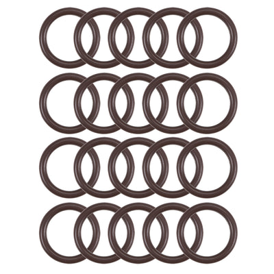 uxcell Uxcell Fluorine Rubber O-Rings 16mm OD 12mm ID 2mm Width, Metric FKM Sealing Gasket, Pack of 20