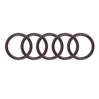 uxcell Uxcell Fluorine Rubber O-Rings 18mm OD 14mm ID 2mm Width, Metric FKM Sealing Gasket, Pack of 5