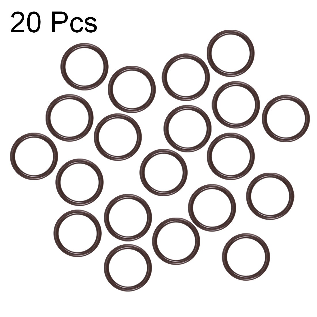 uxcell Uxcell Fluorine Rubber O-Rings 18mm OD 14mm ID 2mm Width, Metric FKM Sealing Gasket, Pack of 20
