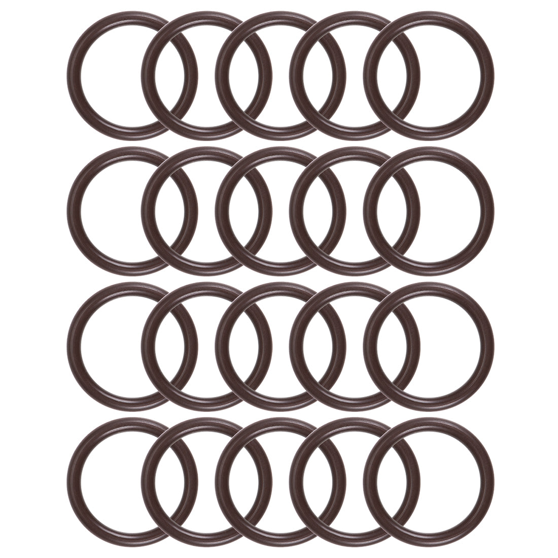 uxcell Uxcell Fluorine Rubber O-Rings 18mm OD 14mm ID 2mm Width, Metric FKM Sealing Gasket, Pack of 20