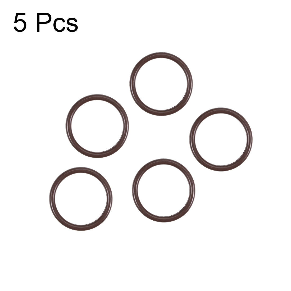 uxcell Uxcell Fluorine Rubber O-Rings 19mm OD 15mm ID 2mm Width, Metric FKM Sealing Gasket, Pack of 5