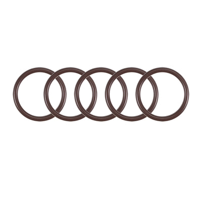 uxcell Uxcell Fluorine Rubber O-Rings 19mm OD 15mm ID 2mm Width, Metric FKM Sealing Gasket, Pack of 5