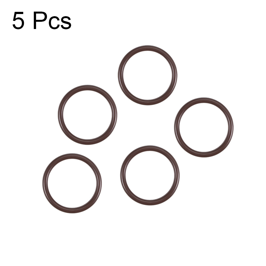 uxcell Uxcell Fluorine Rubber O-Rings 21mm OD 17mm ID 2mm Width, Metric FKM Sealing Gasket, Pack of 5