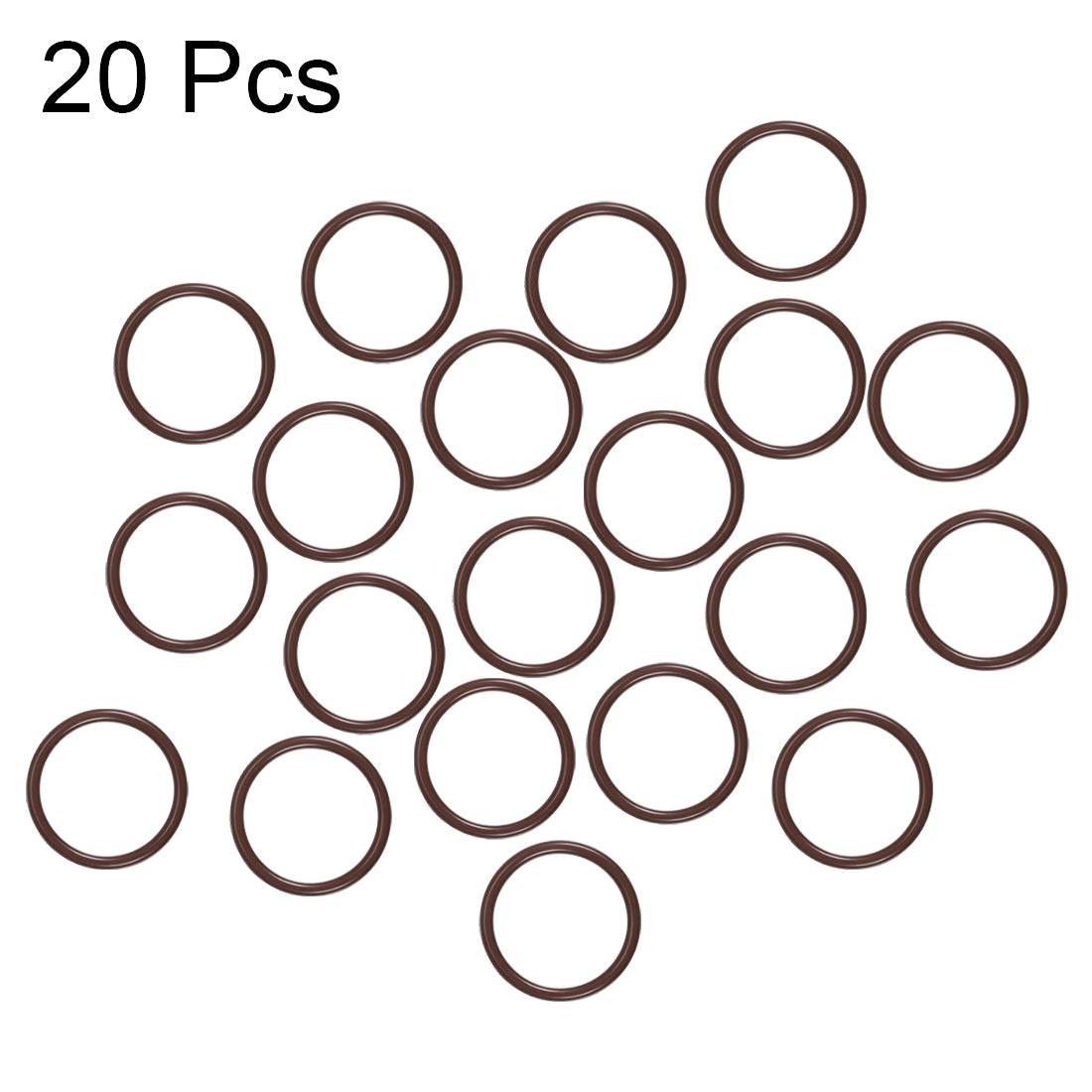 uxcell Uxcell Fluorine Rubber O-Rings 23mm OD 19mm ID 2mm Width, Metric FKM Sealing Gasket, Pack of 20