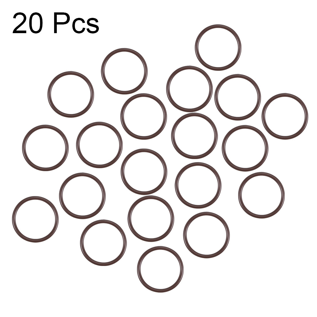 uxcell Uxcell Fluorine Rubber O-Rings 24mm OD 20mm ID 2mm Width, Metric FKM Sealing Gasket, Pack of 20