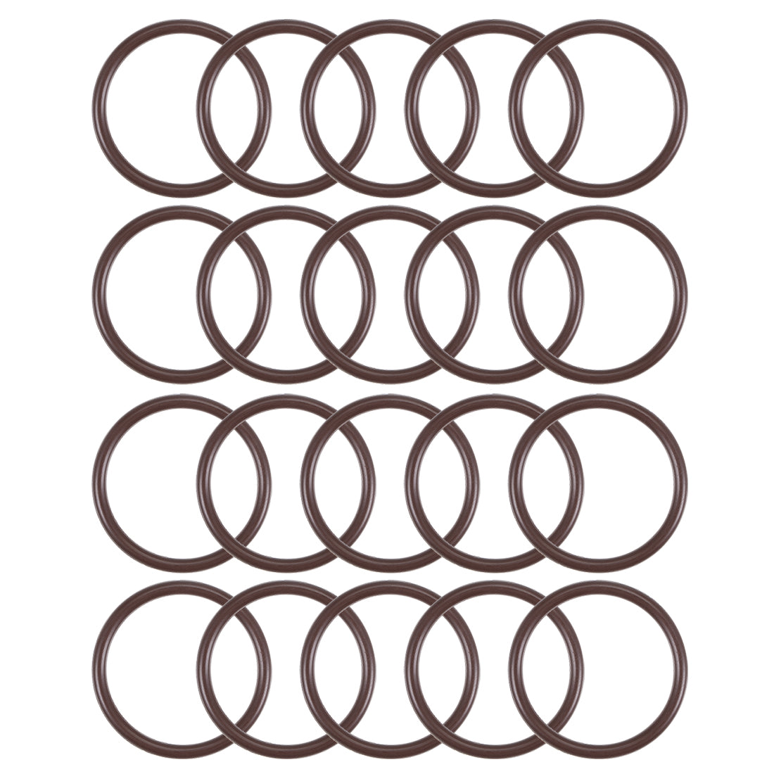 uxcell Uxcell Fluorine Rubber O-Rings 24mm OD 20mm ID 2mm Width, Metric FKM Sealing Gasket, Pack of 20