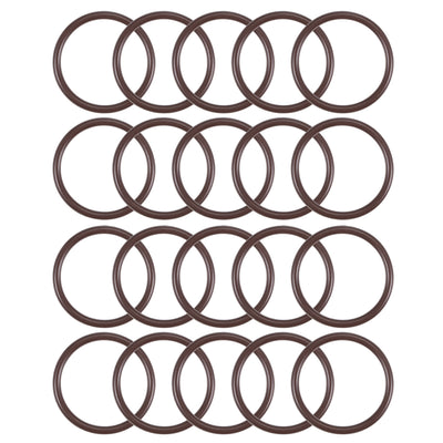 uxcell Uxcell Fluorine Rubber O-Rings 24mm OD 20mm ID 2mm Width, Metric FKM Sealing Gasket, Pack of 20