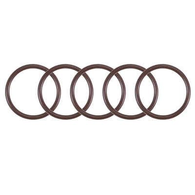 uxcell Uxcell Fluorine Rubber O-Rings 25mm OD 21mm ID 2mm Width, Metric FKM Sealing Gasket, Pack of 5