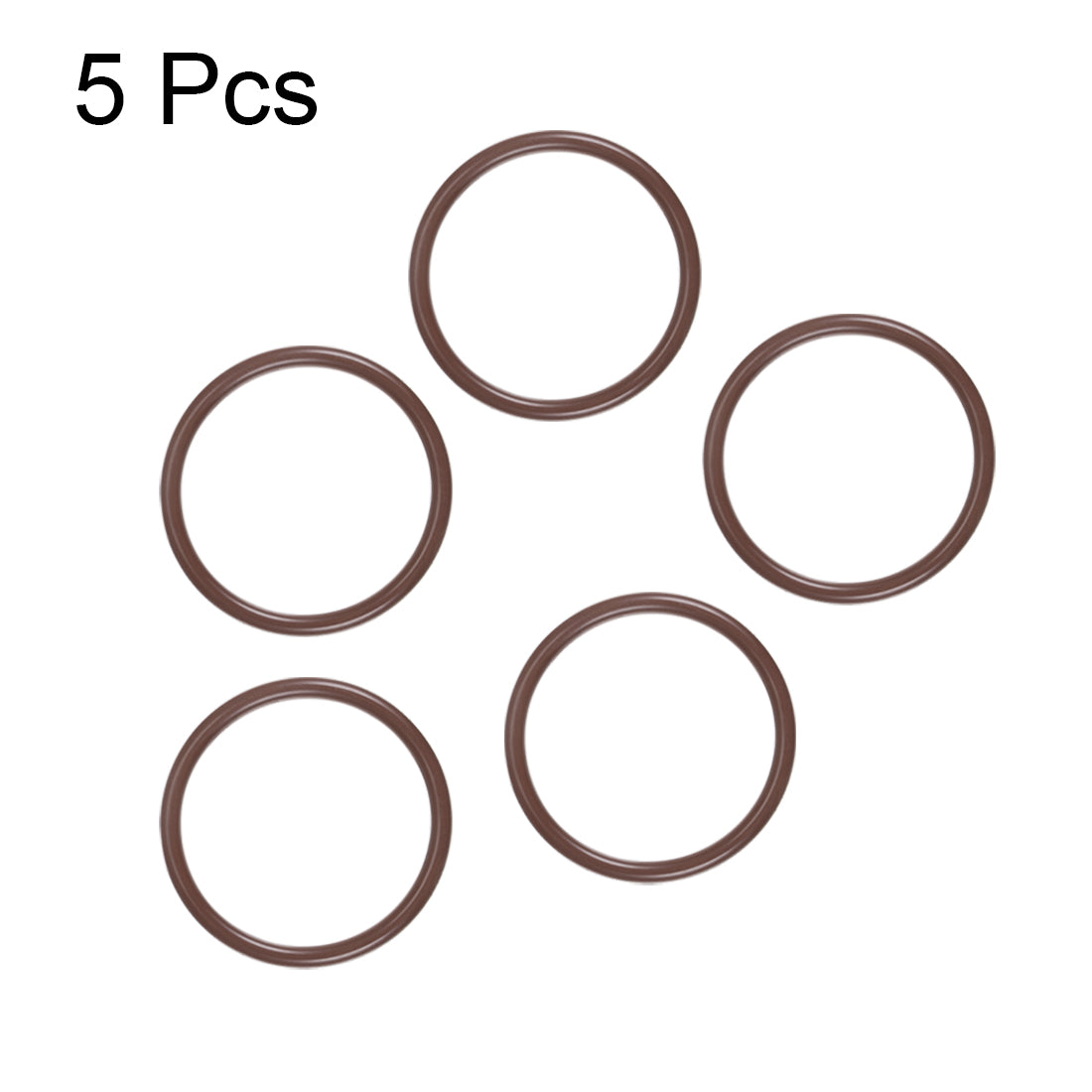 uxcell Uxcell Fluorine Rubber O-Rings 26mm OD 22mm ID 2mm Width, Metric FKM Sealing Gasket, Pack of 5