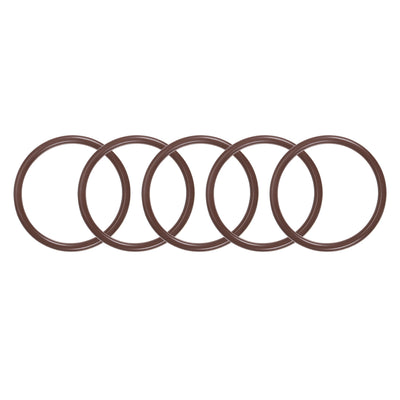 uxcell Uxcell Fluorine Rubber O-Rings 26mm OD 22mm ID 2mm Width, Metric FKM Sealing Gasket, Pack of 5