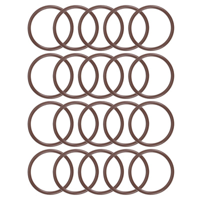 uxcell Uxcell Fluorine Rubber O-Rings 26mm OD 22mm ID 2mm Width, Metric FKM Sealing Gasket, Pack of 20