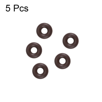 Harfington Uxcell Fluorine Rubber O-Rings 10mm OD 4mm ID 3mm Width, Metric FKM Sealing Gasket, Pack of 5