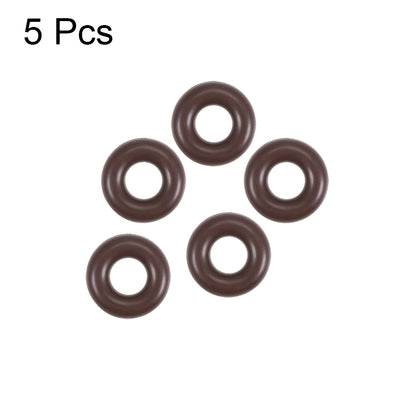 Harfington Uxcell Fluorine Rubber O-Rings 11mm OD 5mm ID 3mm Width, Metric FKM Sealing Gasket, Pack of 5