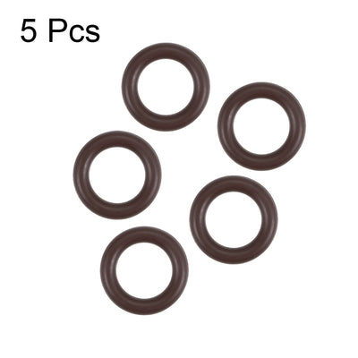 Harfington Uxcell Fluorine Rubber O-Rings 17mm OD 11mm ID 3mm Width, Metric FKM Sealing Gasket, Pack of 5