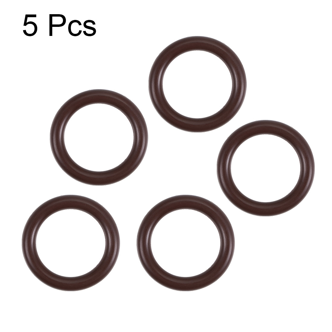 uxcell Uxcell Fluorine Rubber O-Rings 21mm OD 15mm ID 3mm Width, Metric FKM Sealing Gasket, Pack of 5