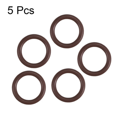 Harfington Uxcell Fluorine Rubber O-Rings 22mm OD 16mm ID 3mm Width, Metric FKM Sealing Gasket, Pack of 5