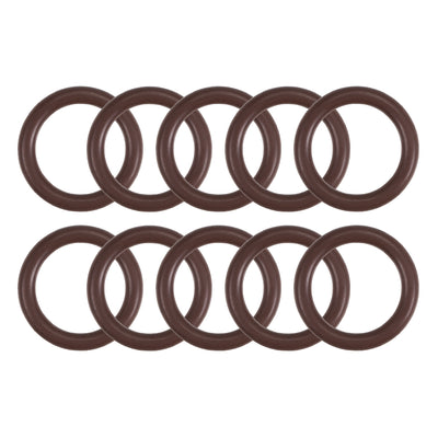 uxcell Uxcell Fluorine Rubber O-Rings 22mm OD 16mm ID 3mm Width, Metric FKM Sealing Gasket, Pack of 10