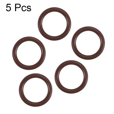 Harfington Uxcell Fluorine Rubber O-Rings 23mm OD 17mm ID 3mm Width, Metric FKM Sealing Gasket, Pack of 5