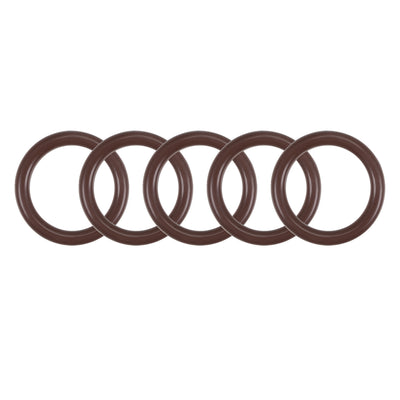 uxcell Uxcell Fluorine Rubber O-Rings 24mm OD 18mm ID 3mm Width, Metric FKM Sealing Gasket, Pack of 5