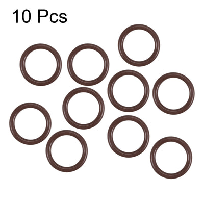 Harfington Uxcell Fluorine Rubber O-Rings 24mm OD 18mm ID 3mm Width, Metric FKM Sealing Gasket, Pack of 10