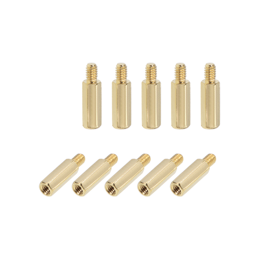 uxcell M2 Male to Female Hex Brass Spacer Standoff 20pcs