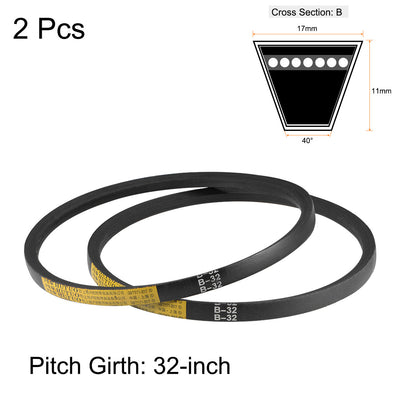 Harfington Uxcell V-Belts B-Section Rubber Drive Belts