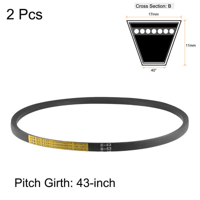 Harfington Uxcell V-Belts B-Section Rubber Drive Belts