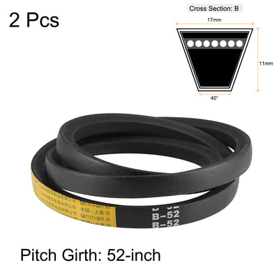 Harfington Uxcell V-Belts B-Section Rubber Drive Belts