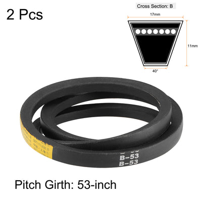 Harfington Uxcell V-Belts B-Section Rubber Drive Belts