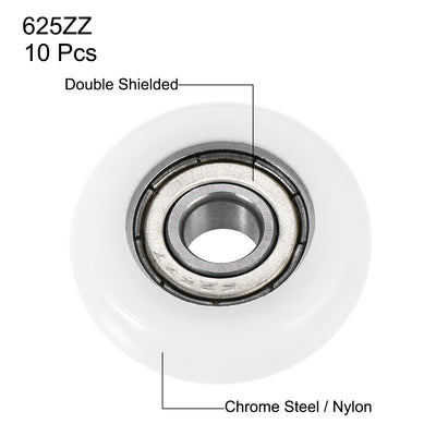 Harfington Ball Bearing Guide Pulley Roller Double Shielded Chrome Steel Bearings