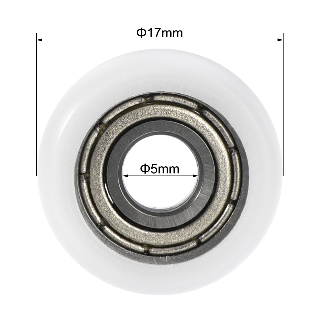 uxcell Ball Bearing Guide Pulley Roller Double Shielded Chrome Steel Bearings