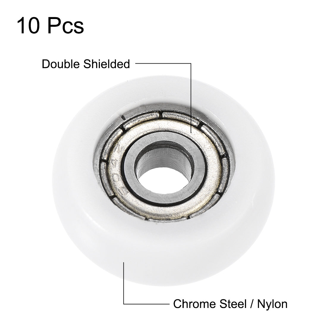 uxcell Ball Bearing Guide Pulley Roller Double Shielded Chrome Steel Bearings