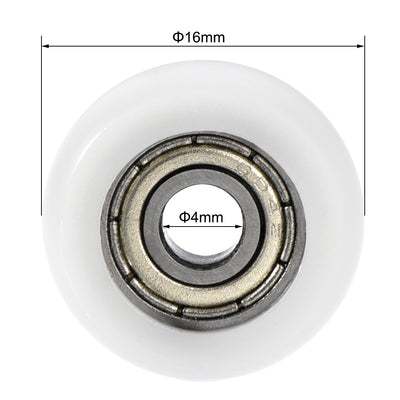 Harfington Ball Bearing Guide Pulley Roller Double Shielded Chrome Steel Bearings