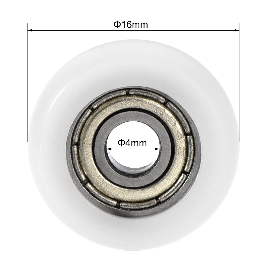 uxcell Ball Bearing Guide Pulley Roller Double Shielded Chrome Steel Bearings