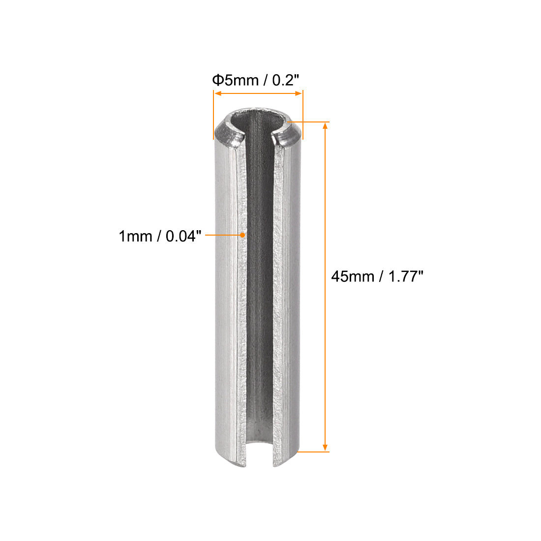 Harfington 304 Stainless Steel Split Spring Roll Dowel Pins Plain Finish 20Pcs