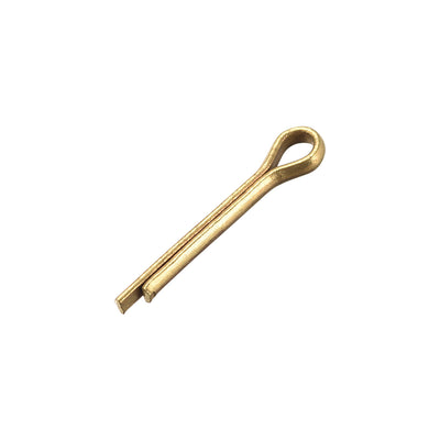 Harfington Uxcell Split Cotter Pin - 3mm x 20mm Solid Brass 2-Prongs Gold Tone 2Pcs
