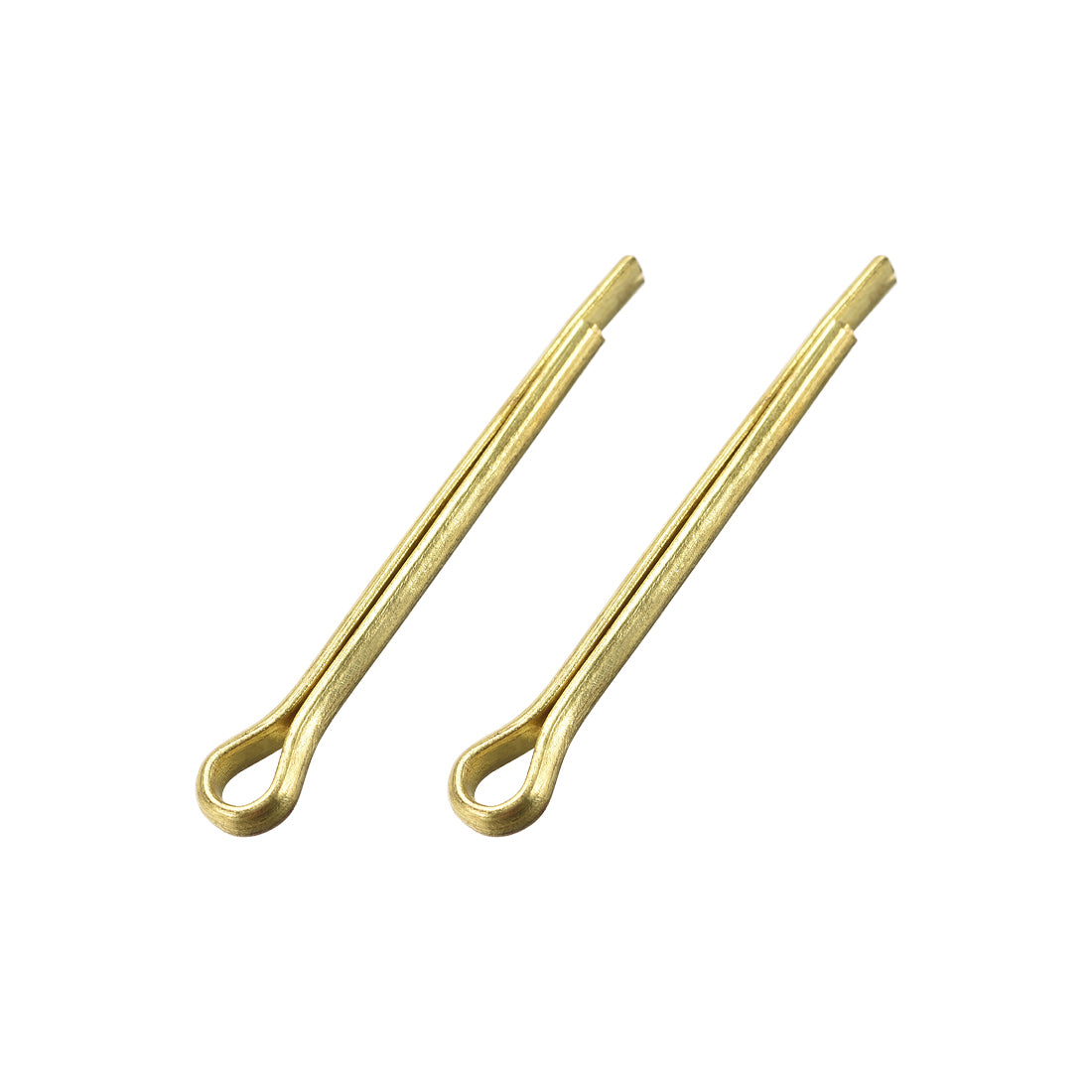 uxcell Uxcell Split Cotter Pin - 3mm x 30mm Solid Brass 2-Prongs Gold Tone 2Pcs