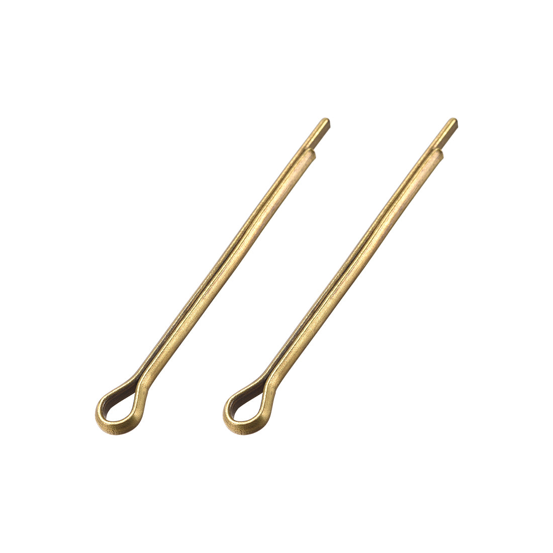 uxcell Uxcell Split Cotter Pin - 3mm x 40mm Solid Brass 2-Prongs Gold Tone 2Pcs