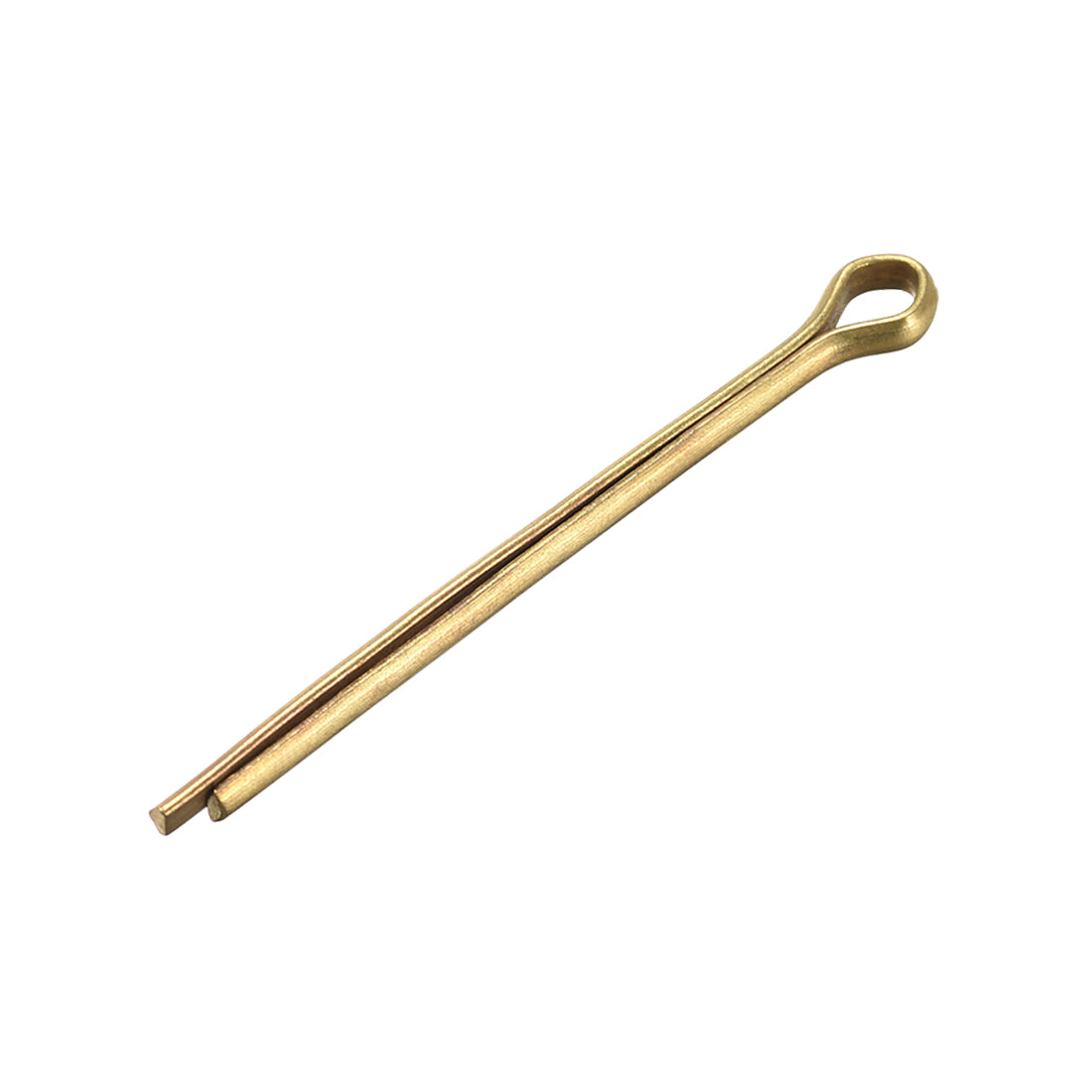 uxcell Uxcell Split Cotter Pin - 3mm x 50mm Solid Brass 2-Prongs Gold Tone