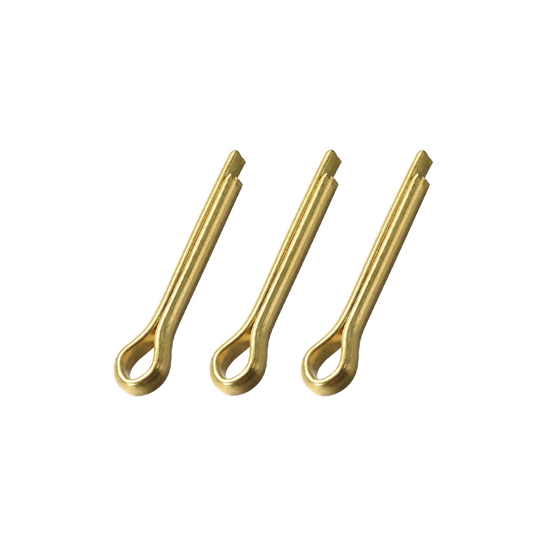uxcell Uxcell Split Cotter Pin - 4mm x 25mm Solid Brass 2-Prongs Gold Tone 3Pcs