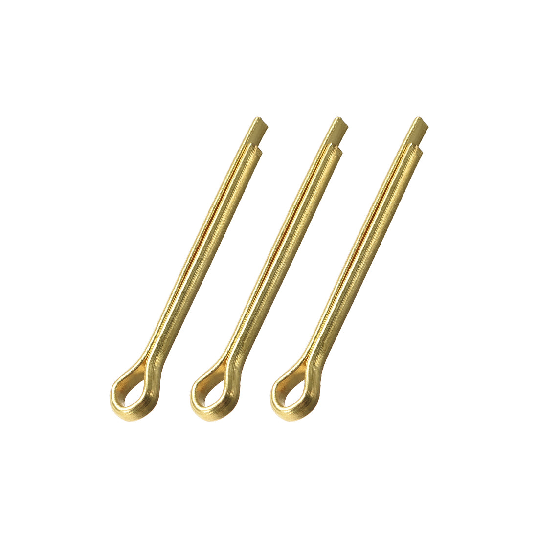 uxcell Uxcell Split Cotter Pin - 4mm x 40mm Solid Brass 2-Prongs Gold Tone 3Pcs