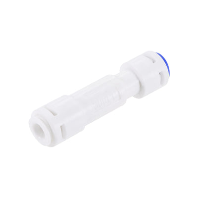 Harfington Uxcell Quick Connector Flow Restrictor 300CC 1/4" to 1/4", Straight Connect Fittings for RO Water Purifier, 65mm White Blue