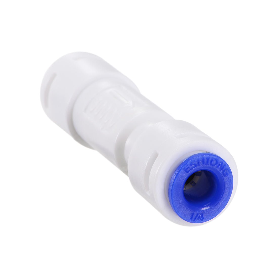 uxcell Uxcell Quick Connector Flow Restrictor 300CC 1/4" to 1/4", Straight Connect Fittings for RO Water Purifier, 65mm White Blue