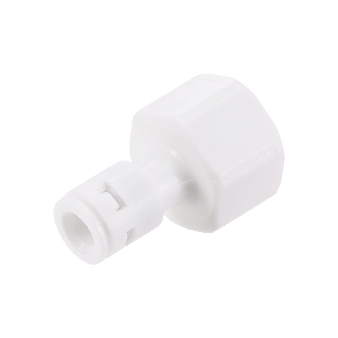 uxcell Uxcell Quick Connector G1/2 Female Thread to 1/4" Tube, Straight Connect Fittings for Water Purifier, 40mm White 5Pcs