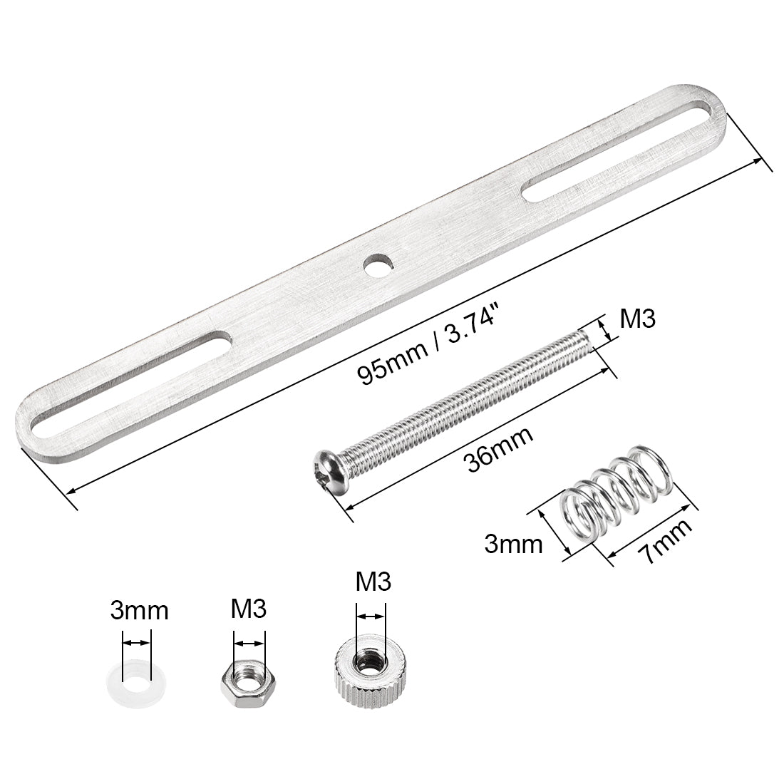 uxcell Uxcell Stainless Steel Water Cooling Waterblock Buckles Layering with Screws for GPU 1 Set