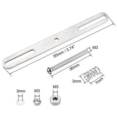 Harfington Uxcell Stainless Steel Water Cooling Waterblock Buckles Layering with Screws for GPU 1 Set