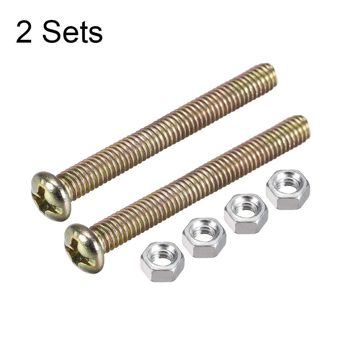 uxcell Uxcell M4x38 Screw, Nuts, Bolt Assortment Set Stainless Steel for CPU Water Cooling Block HeatSink Cooler 2 Sets