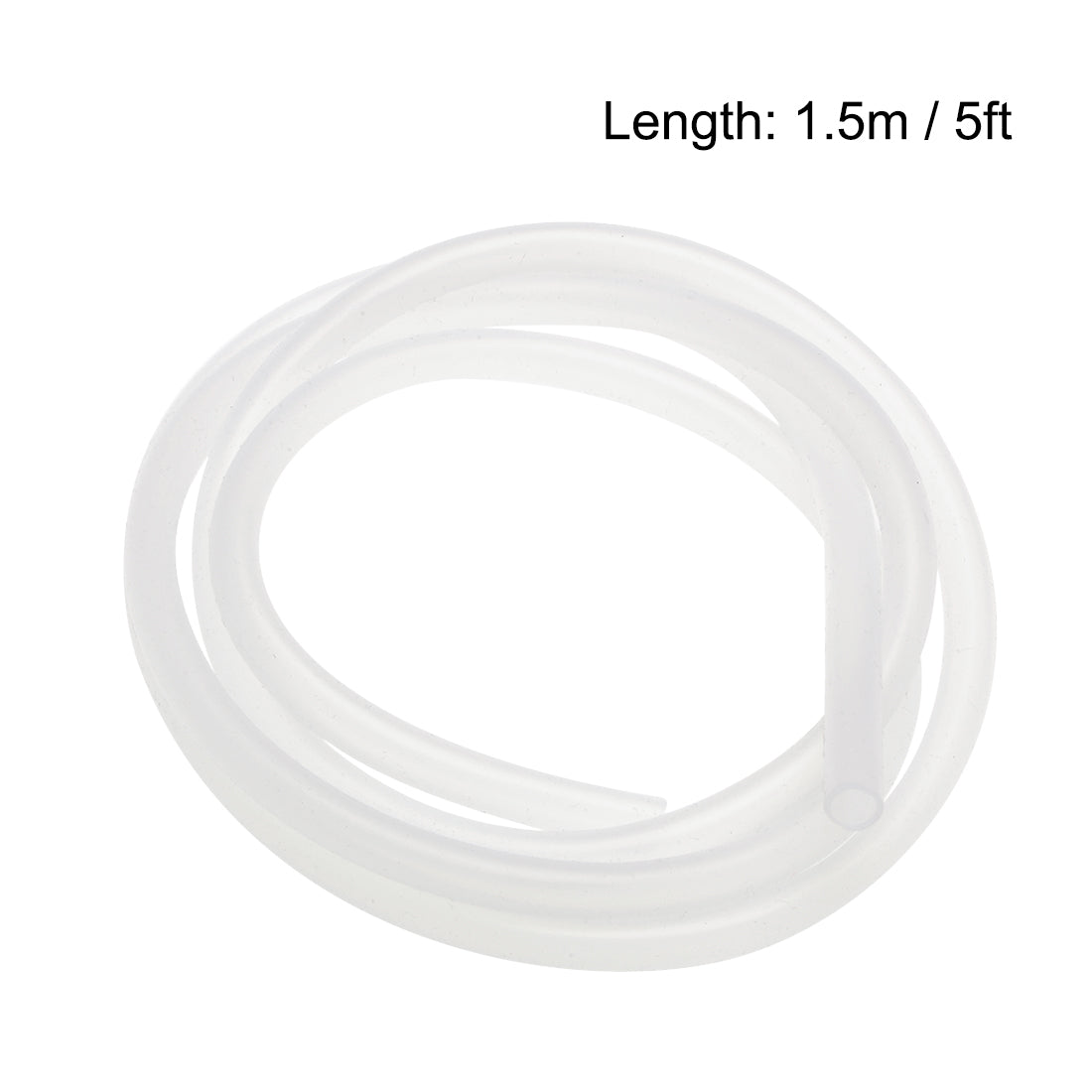 uxcell Uxcell Silicone Tubing, 7mm ID x 9mm OD 5ft Rubber Tube Translucent