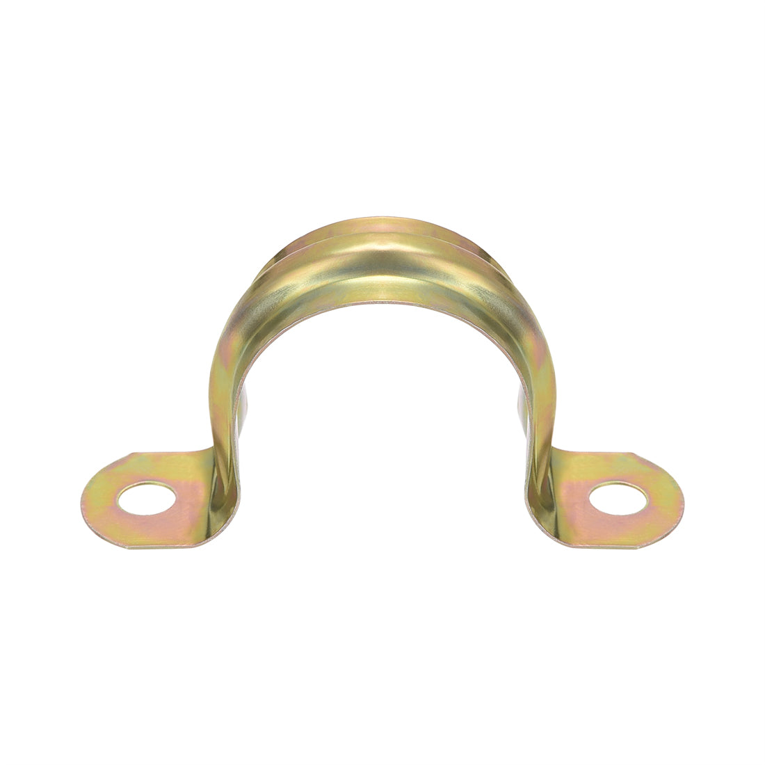 uxcell Uxcell 1inch Rigid Pipe Strap, 2 Holes Tube Straps Iron Tension Tube Clip Clamp 100pcs